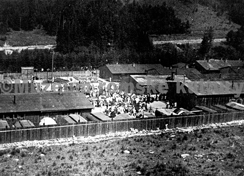 Ansicht des "Zigeunerlagers" in Hodonín. Stefan Blahynka leitete das Konzentrationslager.
